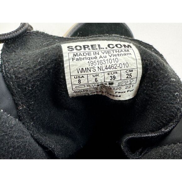 Sorel Explorer II Joan Women 8 Flaw* Black Lace-up Waterproof Leather NL4462-010 - Picture 7 of 16